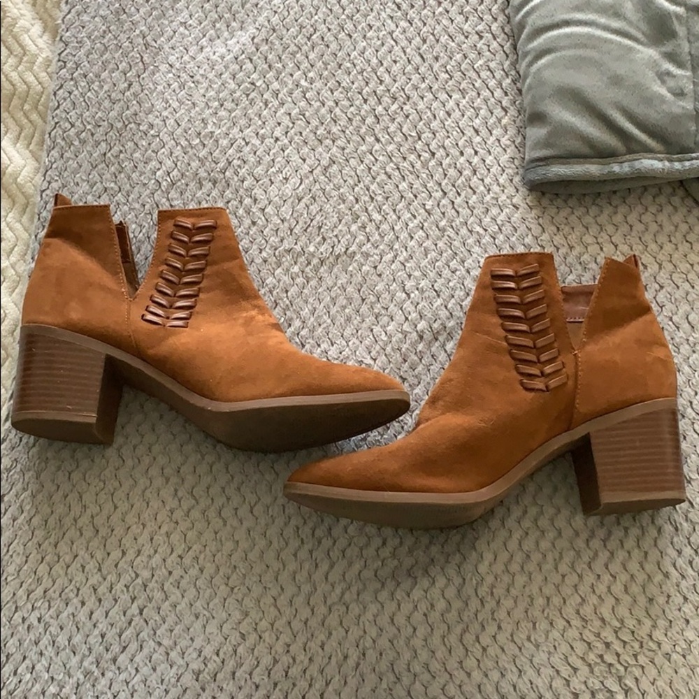 Tan booties